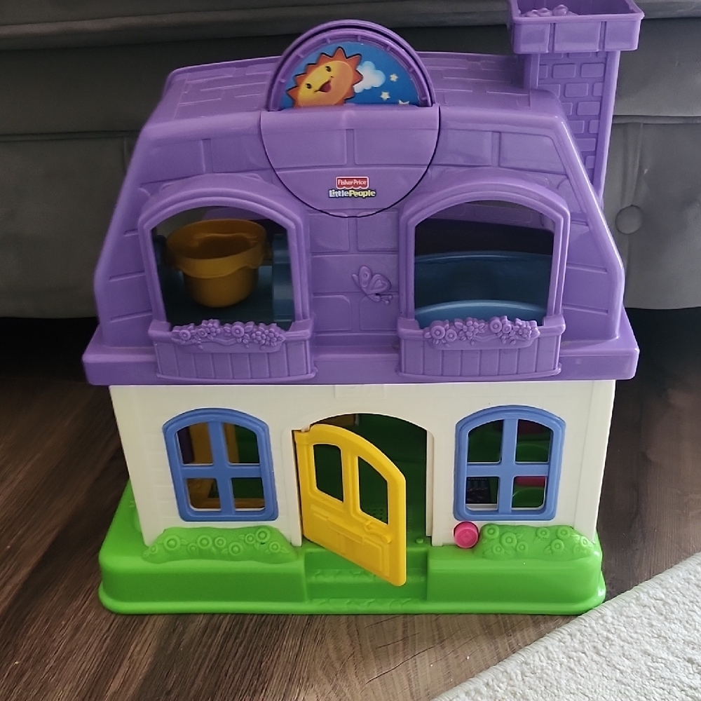 Fisher-Price Little People Purple and Yellow Playhouse - Picture 3 of 6